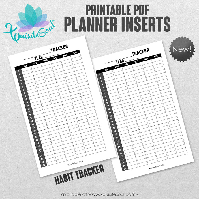 Habit Trackers - Printable Planner Inserts